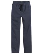 Pantalon en Coton Bio Pull On Tapered imprimé bleu marine
